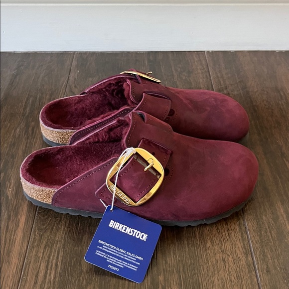 NWT BIRKENSTOCK BIG BUCKLE Boston Shearling Clogs! - Picture 8 of 11